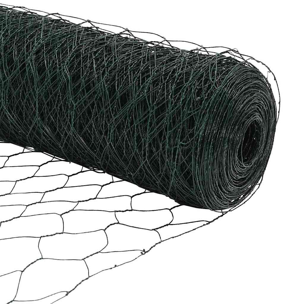 vidaXL Εξαγωνική Φράχτη με Στύλο 50 x 1,2 m PVC-Επικαλυμμένο Ατσάλι