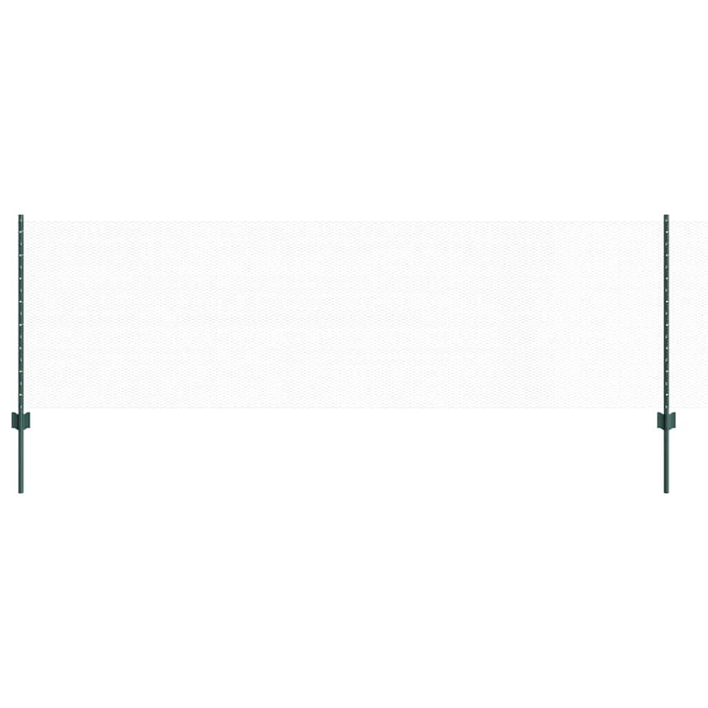 vidaXL Εξαγωνική Φράχτη με Στύλο 100 x 0,8 μ PVC-Επικαλυμμένο Ατσάλι