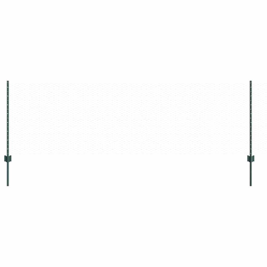 vidaXL Εξαγωνική Φράχτη με Στύλο 100 x 0,8 μ PVC-Επικαλυμμένο Ατσάλι