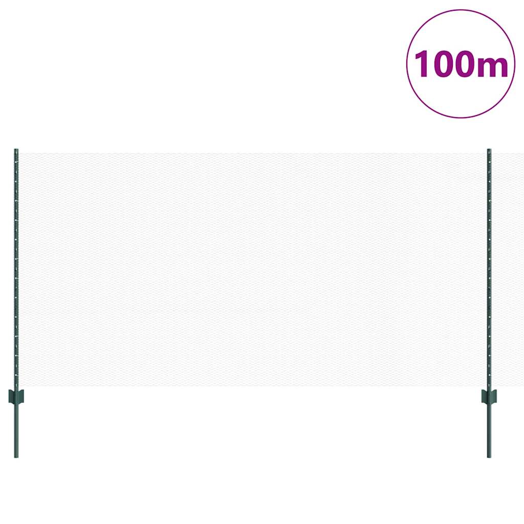 vidaXL Εξαγωνική Φράχτη με Στύλο 100 x 1,2 μ PVC-Επικαλυμμένο Ατσάλι