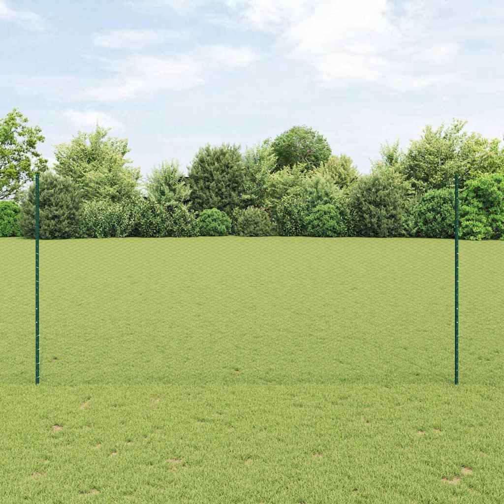 vidaXL Εξαγωνική Φράχτη με Στύλο 100 x 1,5 μ PVC-Επικαλυμμένο Ατσάλι