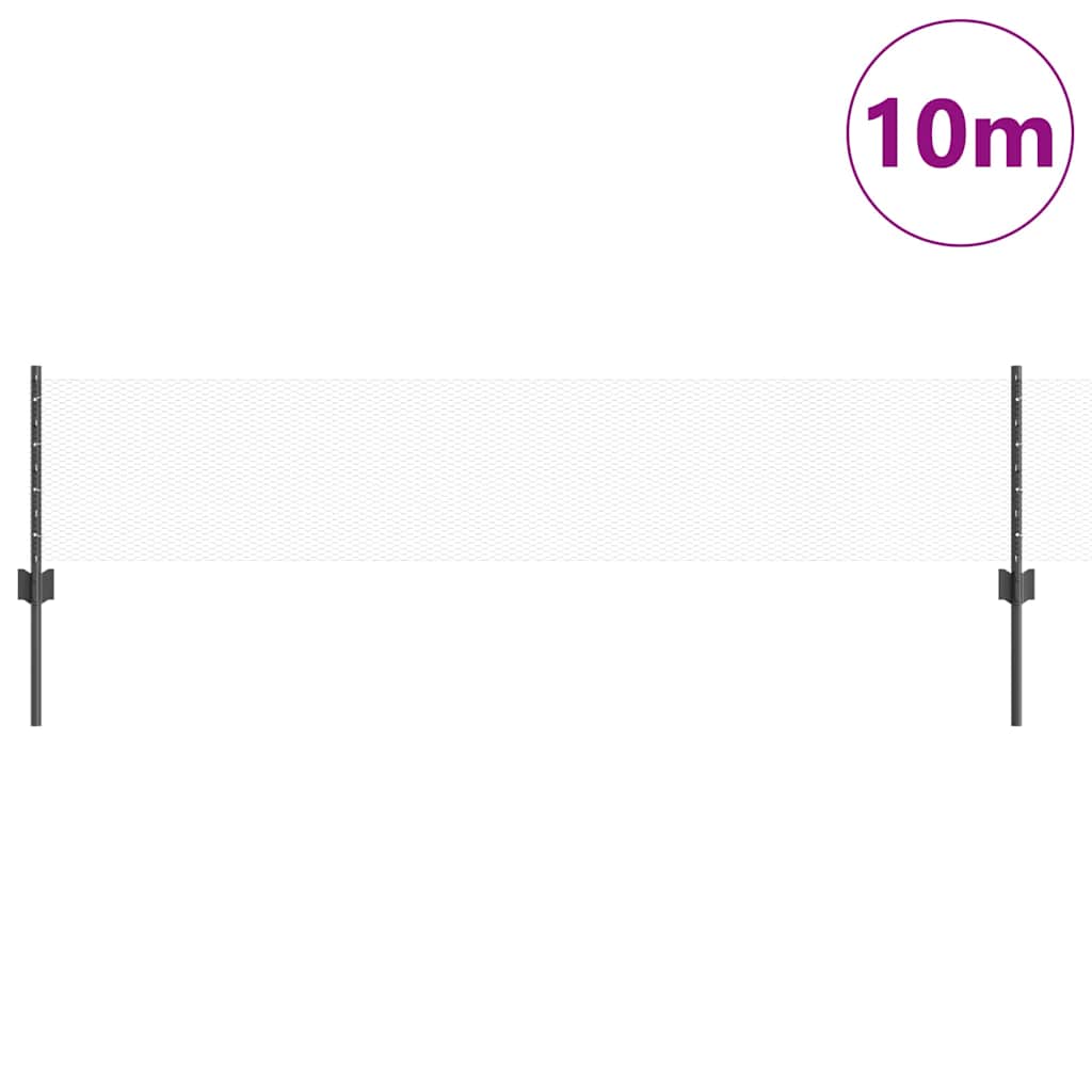 vidaXL Εξαγωνική Φράχτη με Στύλο 10 x 0,4 m PVC-Επικαλυμμένο Ατσάλι