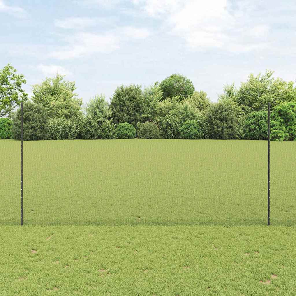 vidaXL Εξαγωνική Φράχτη με Στύλο 10 x 1,5 m PVC-Επικαλυμμένο Ατσάλι