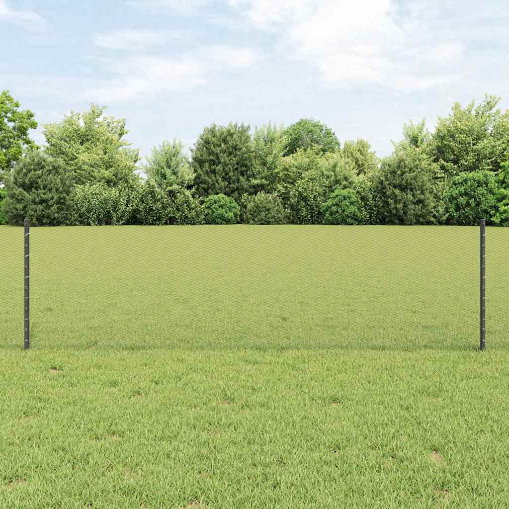 vidaXL Εξαγωνική Φράχτη με Στύλο 50 x 0,6 μ PVC-Επικαλυμμένο Ατσάλι