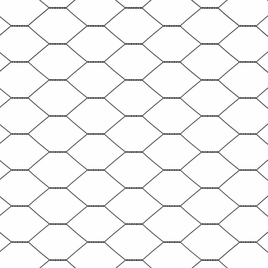 vidaXL Εξαγωνική Φράχτη με Στύλο 50 x 1,5 m PVC-Επικαλυμμένο Ατσάλι