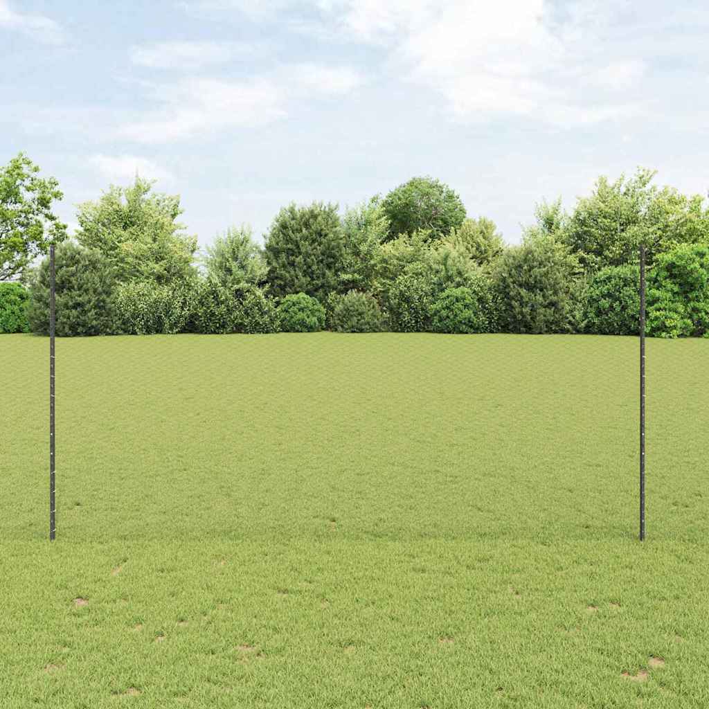 vidaXL Εξαγωνική Φράχτη με Στύλο 50 x 1,5 m PVC-Επικαλυμμένο Ατσάλι
