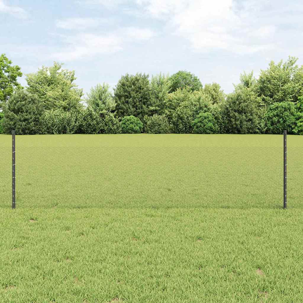 vidaXL Εξαγωνική Φράχτη με Στύλο 100 x 0,5 μ PVC-Επικαλυμμένο Ατσάλι