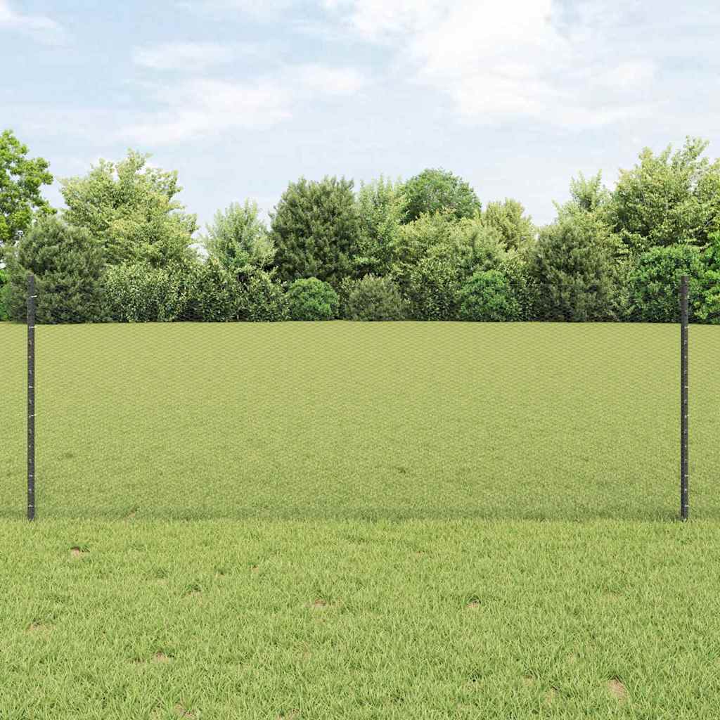 vidaXL Εξαγωνική Φράχτη με Στύλο 100 x 0,8 μ PVC-Επικαλυμμένο Ατσάλι