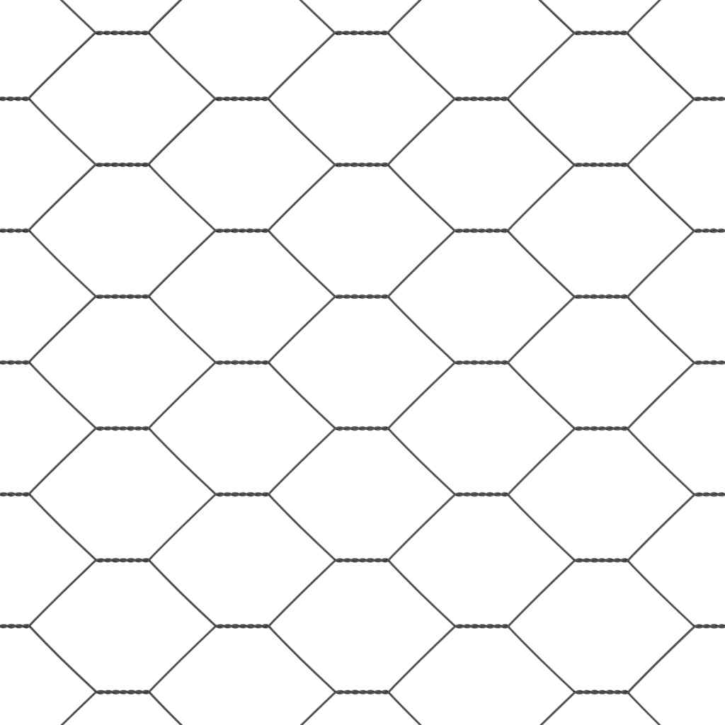 vidaXL Εξαγωνική Φράχτη με Στύλο 100 x 1,4 μ PVC-Επικαλυμμένο Ατσάλι