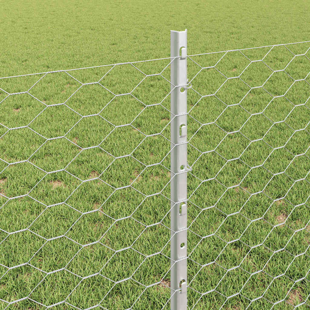 vidaXL Στηρίγματα Φράχτη 5 τμχ U-Channel 80 εκ Γαλβανισμένο Χάλυβα