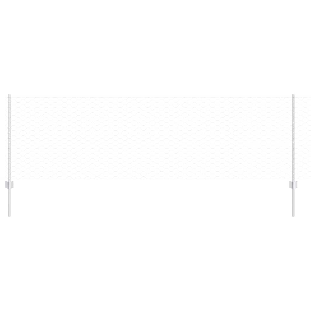 vidaXL Τείχος και Πόστ Ασημί 0,8 x 25 m Ατσάλι