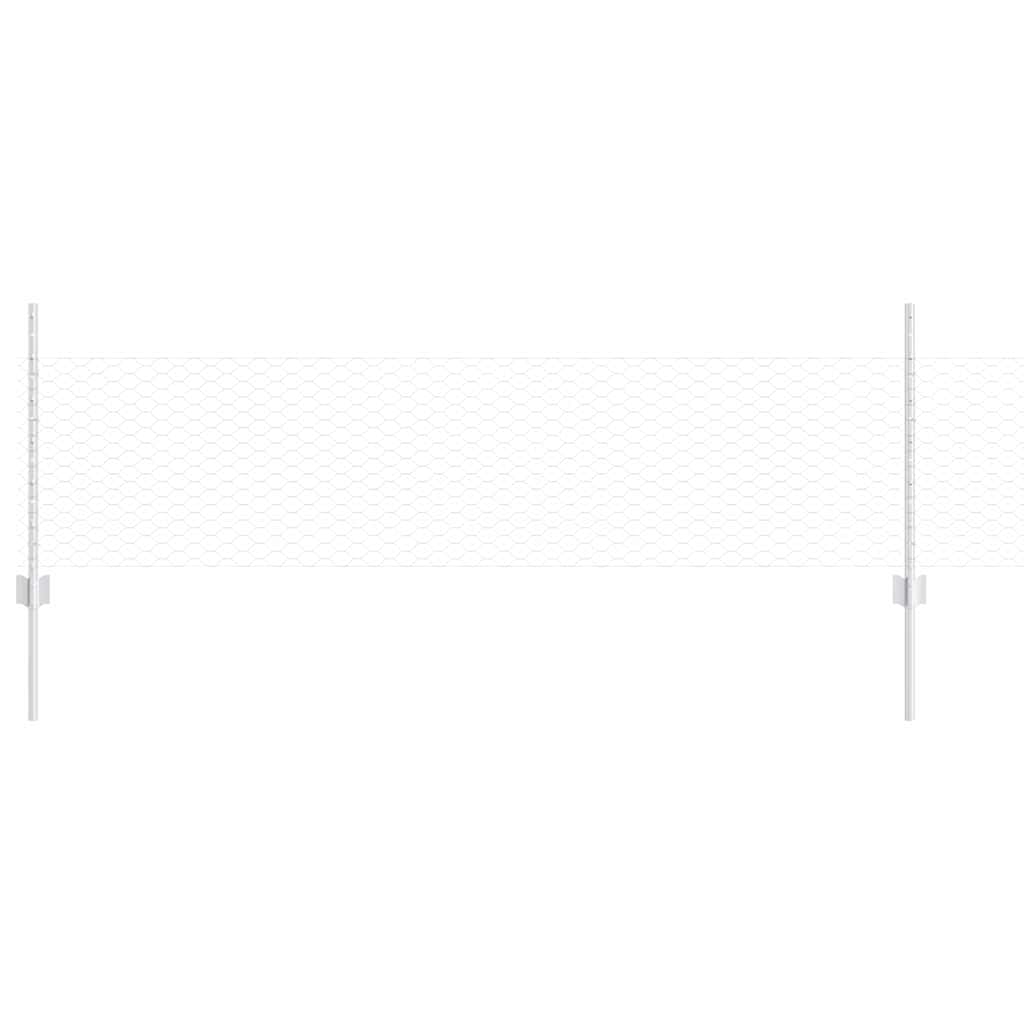 vidaXL Στήλες Φράχτη 11 τμχ U-Channel 60 εκ Γαλβανισμένο Ατσάλι