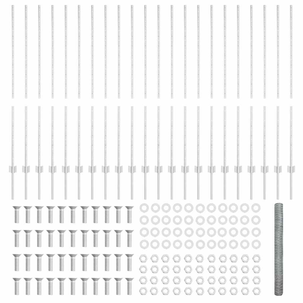 Φράχτες vidaXL 22 τεμ U-Channel 140 εκ. Γαλβανισμένος Χάλυβας