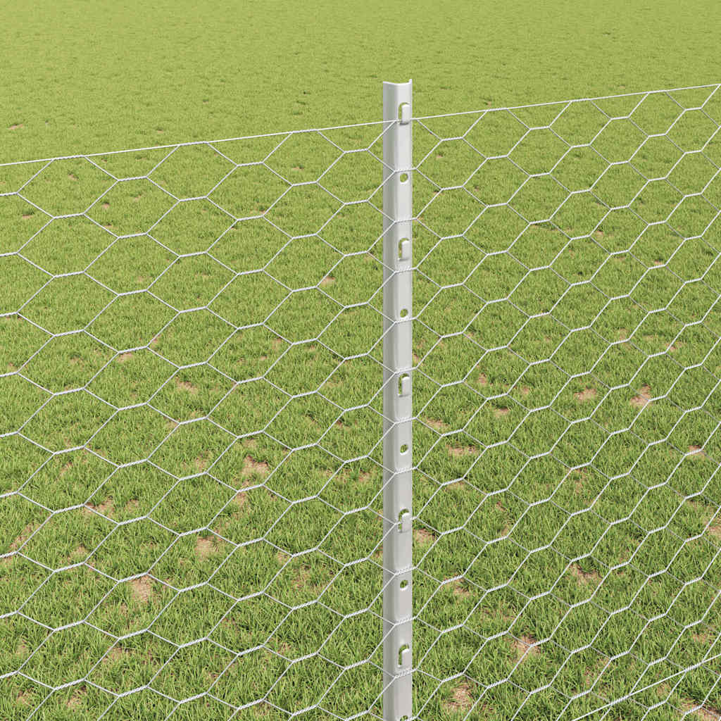 Πόρτες φράκτη vidaXL 22 τμχ U-Channel 150 εκ. γαλβανισμένου χάλυβα