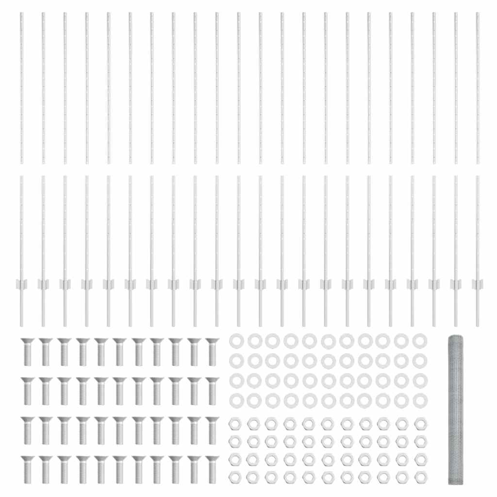 vidaXL Στυλοί Φράκτη 22 τεμ U-Channel 160 εκ Γαλβανισμένο Ατσάλι