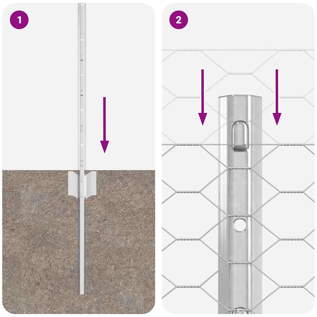 vidaXL Στήλες Φράχτη 11 τμχ U-Channel 80 εκ Γαλβανισμένο Χάλυβα
