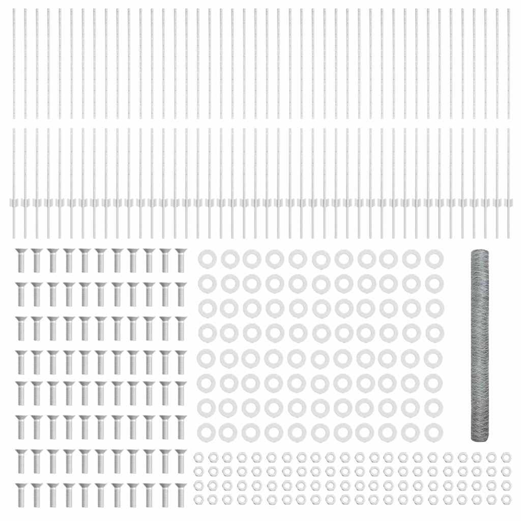 vidaXL Στυλοί Φράχτη 22 τμχ U-Channel 140 εκ Γαλβανισμένος Χάλυβας