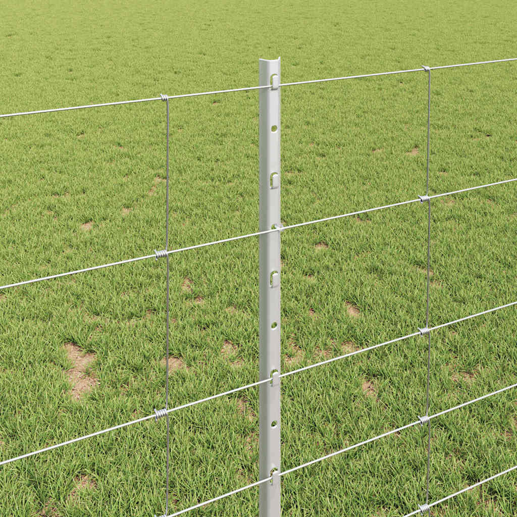 vidaXL Στήλες Φράχτη 22 τεμ U-Channel 100 εκ Γαλβανισμένο Χάλυβα