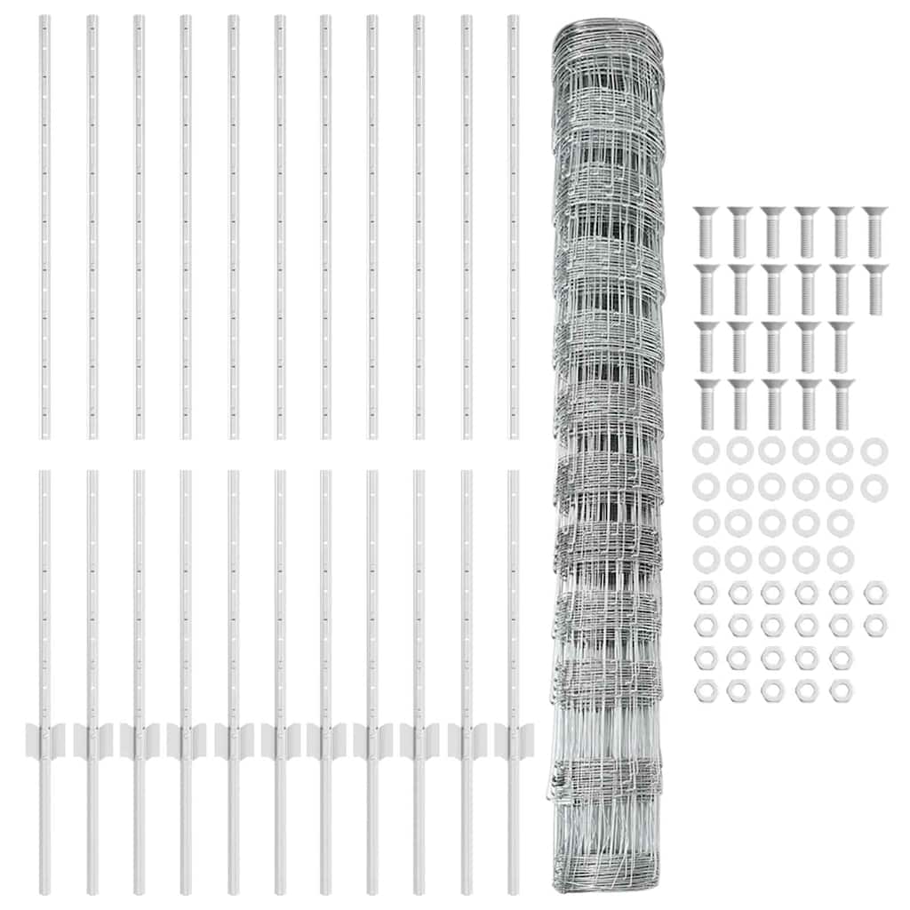 Φράχτες vidaXL 22 τεμ U-Channel 120 εκ Γαλβανισμένο Ατσάλι