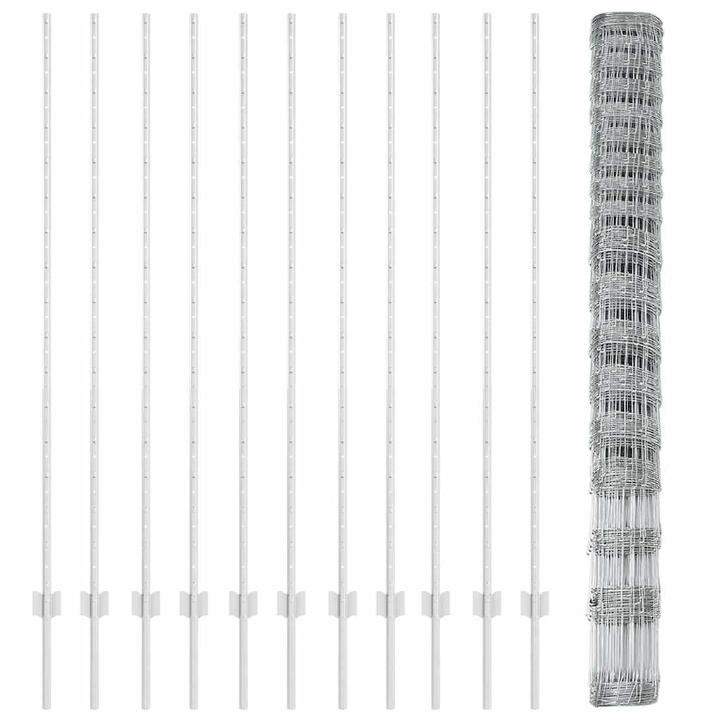 Φράχτες vidaXL 22 τεμ U-Channel 150 εκ Γαλβανισμένος Χάλυβας