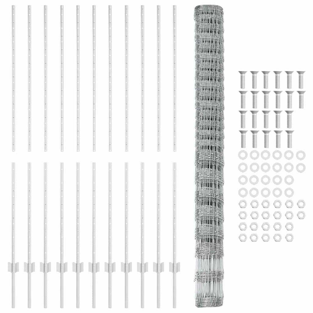 vidaXL Στυλοί Περίφραξης 22 τεμ U-Channel 160 εκ Γαλβανισμένο Ατσάλι