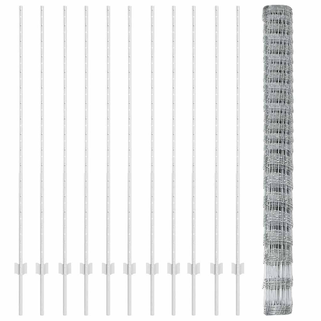 vidaXL Στυλοί Περίφραξης 22 τεμ U-Channel 160 εκ Γαλβανισμένο Ατσάλι