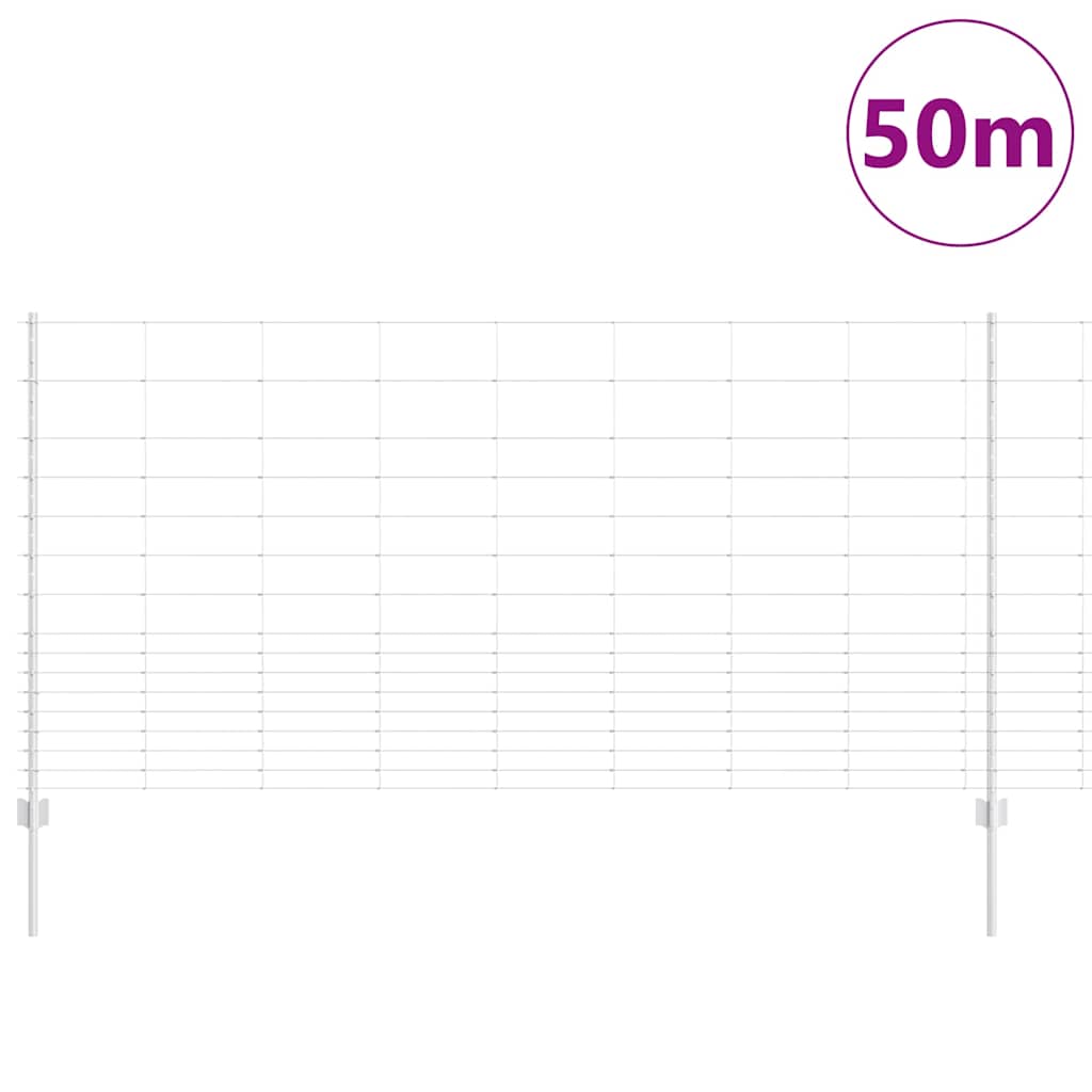 vidaXL Στηρίγματα Φράκτη 22 τμχ U-Channel 120 εκ. Γαλβανισμένος Χάλυβας