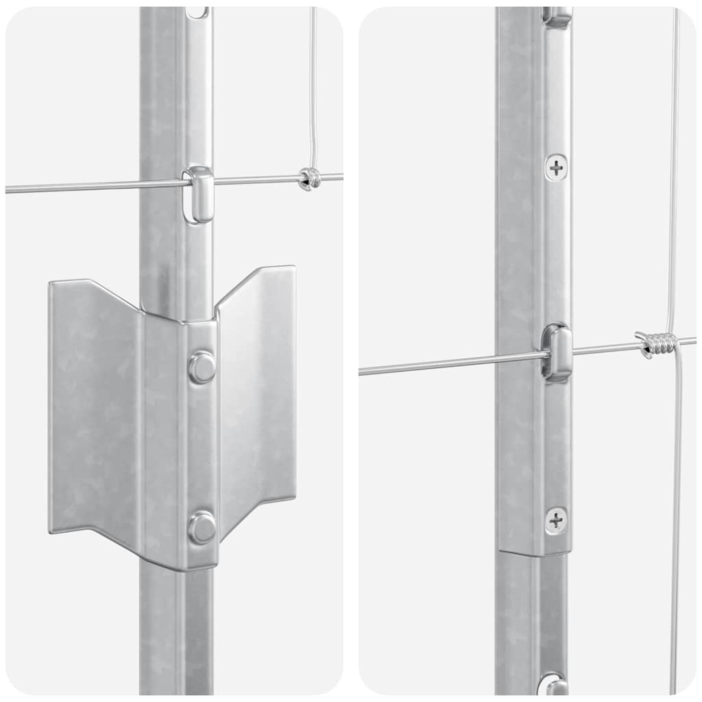 Πόστα Περίφραξης vidaXL 22 τεμ U-Channel 140 εκ Γαλβανισμένο Ατσάλι