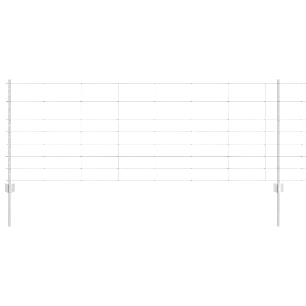 vidaXL Στήλοι Φράχτη 11τεμ U-Channel 80 εκ Γαλβανισμένο Ατσάλι