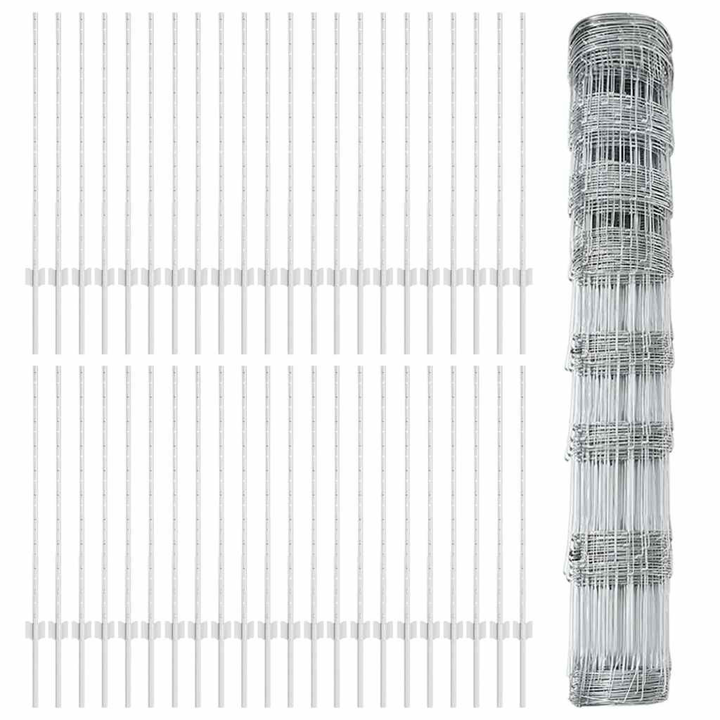 vidaXL Πόρτες Φράκτη 22 τεμ U-Channel 100 εκ. Γαλβανισμένο Ατσάλι