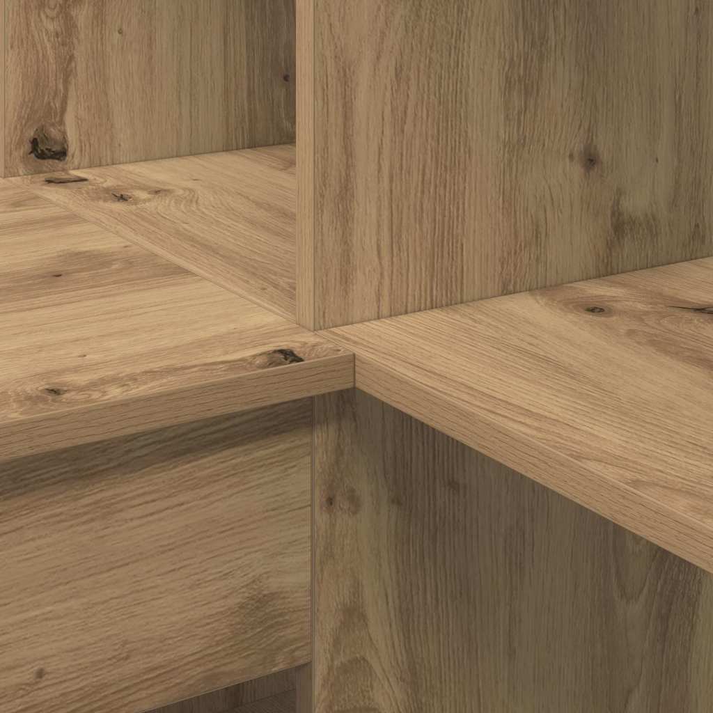 vidaXL Γωνιακό γραφείο με ράφι artisan δρυς 101.5 x 149.5 x 149.5 εκ.