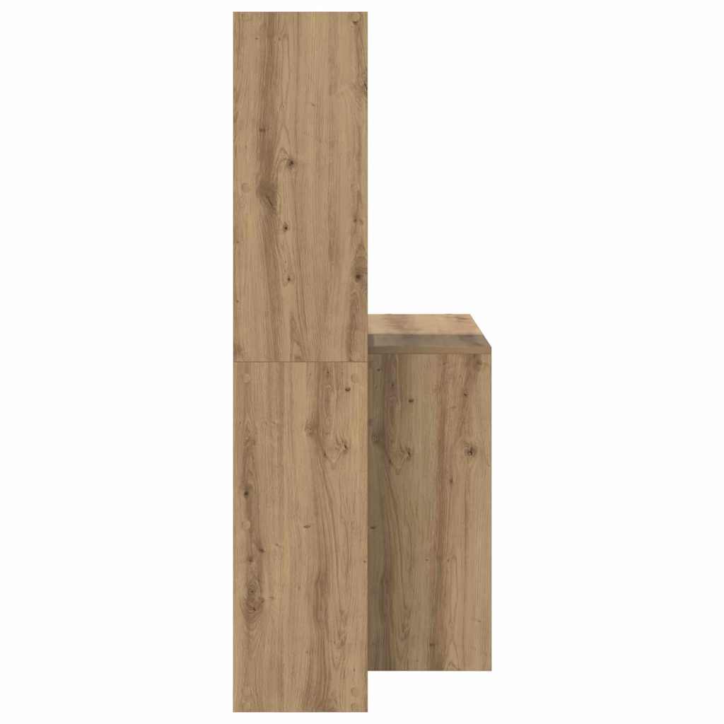 vidaXL Γραφείο artisan δρυς 138.5 x 55 x 143 εκ Επεξεργασμένο ξύλο