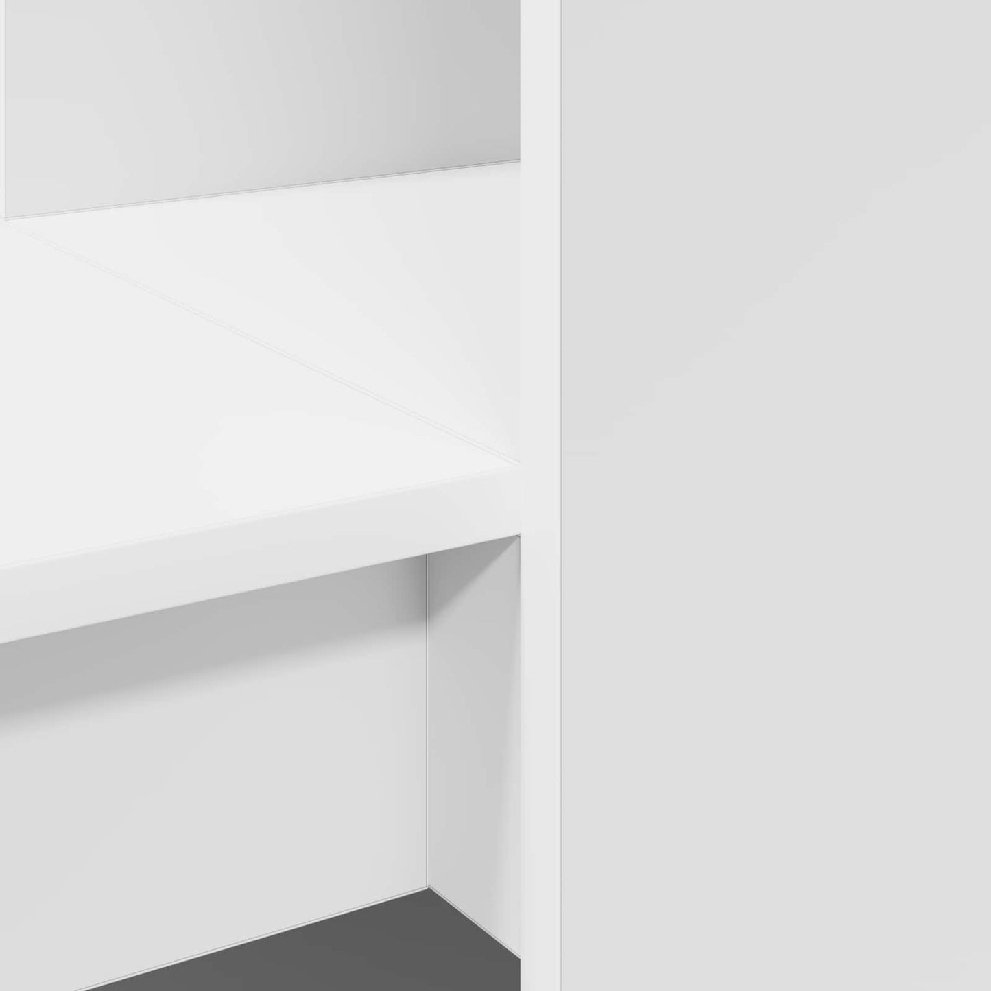 vidaXL Γραφείο με ράφι Λευκό 122 x 67 x 145 εκ. Επεξεργασμένο ξύλο
