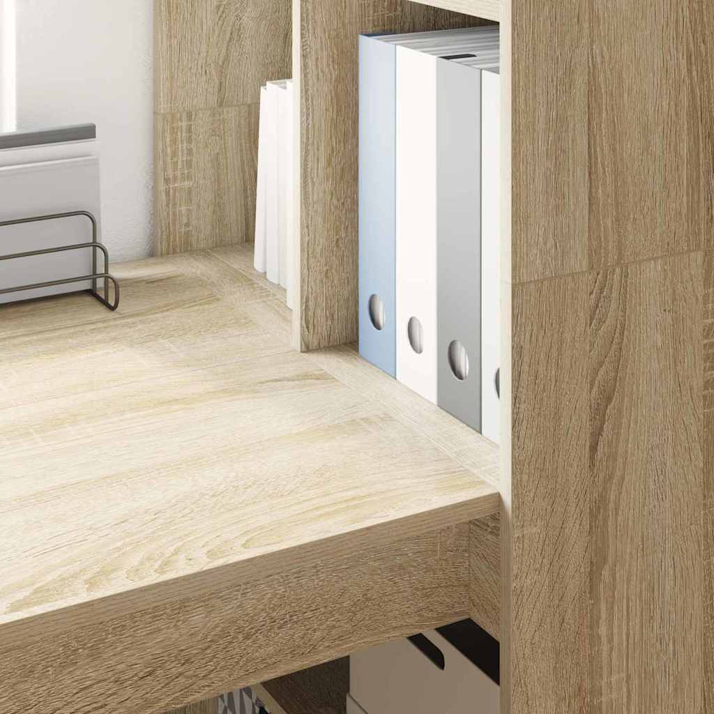 vidaXL Γραφείο Sonoma Δρυς 122 x 67 x 145 εκ. Επεξεργασμένο ξύλο