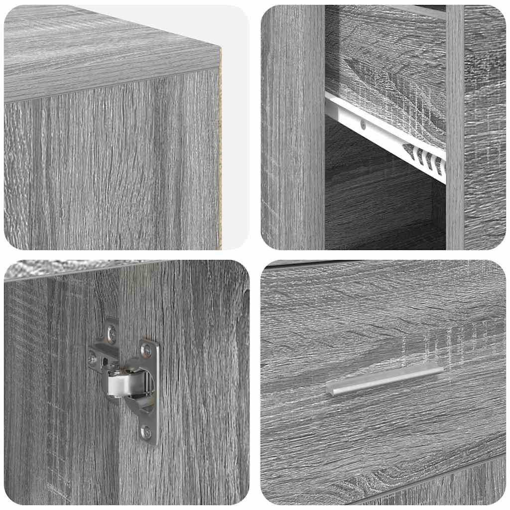 vidaXL Γωνιακό γραφείο Γκρι sonoma 102 x 50 x 75 εκ Επεξεργασμένο ξύλο