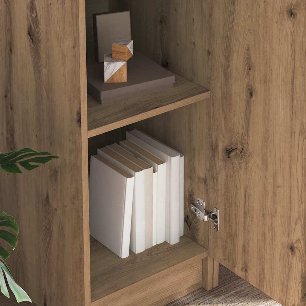 vidaXL Γραφείο με αποθηκευτικό χώρο με ράφι 2 pcs artisan δρυς