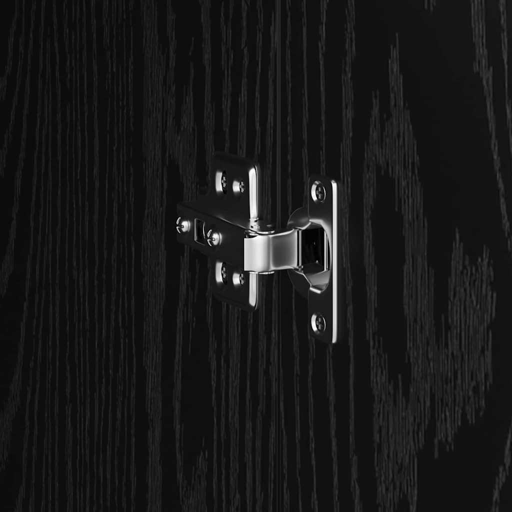 vidaXL Γραφείο με αποθηκευτικό χώρο με ράφι με πόρτα 2 pcs Μαύρη δρυς