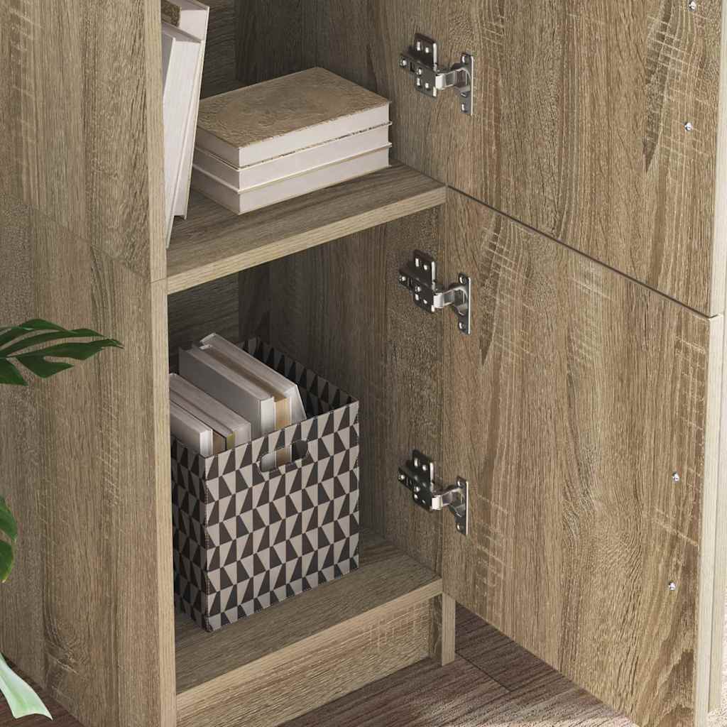 vidaXL Γραφείο με αποθηκευτικό χώρο με ράφι με πόρτα 2 pcs Δρύς Sonoma