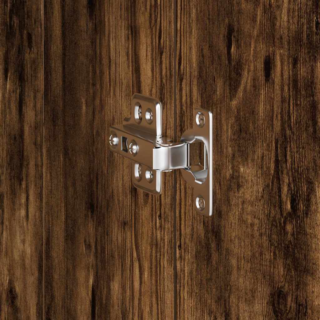 vidaXL Γραφείο με αποθηκευτικό χώρο με ράφι 2 pcs Καπνιστό Δρύς