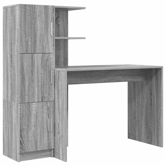 vidaXL Γραφείο Γκρίζο Σονομα 133.5 x 50 x 124 εκ. 2 τμχ.