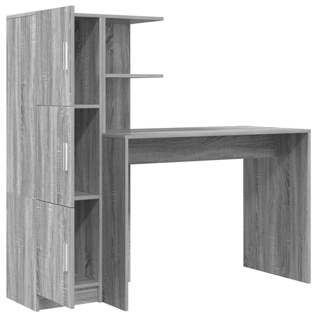 vidaXL Γραφείο Γκρίζο Σονομα 133.5 x 50 x 124 εκ. 2 τμχ.