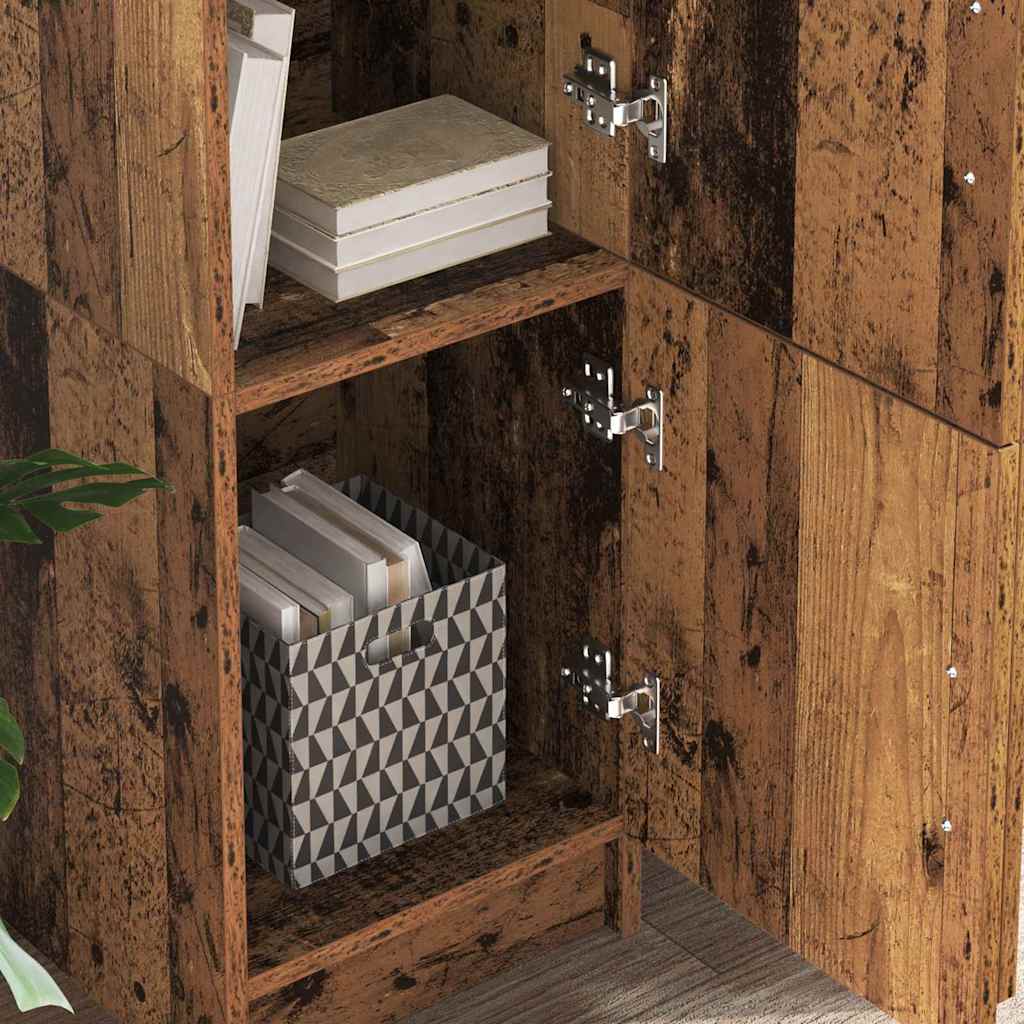 vidaXL Γραφείο 2 pcs Παλιό ξύλο