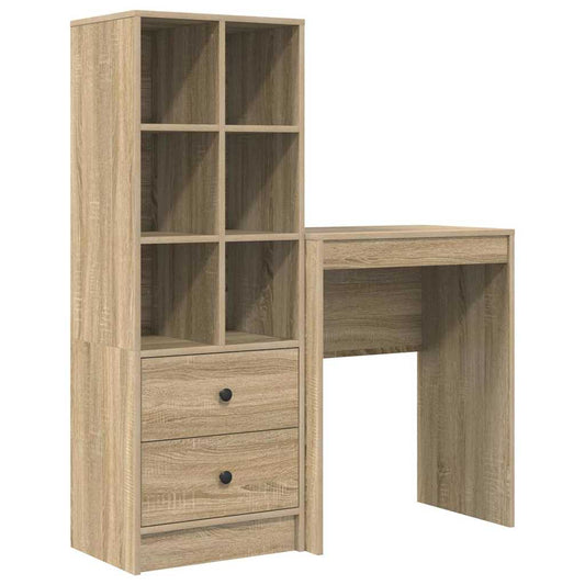 vidaXL Γραφείο με αποθηκευτικό χώρο με συρτάρι 2 pcs Δρύς Sonoma