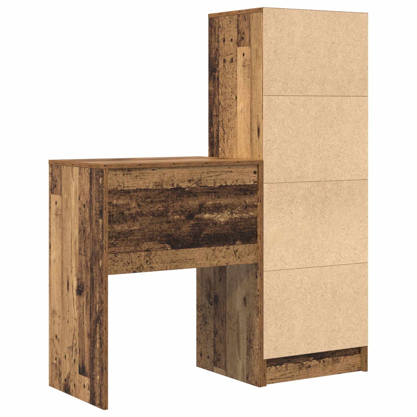 vidaXL Γραφείο με συρτάρι 2 pcs Παλιό ξύλο