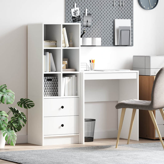 vidaXL Γραφείο Λευκό 115,5 x 40 x 127 εκ 2 τμχ.