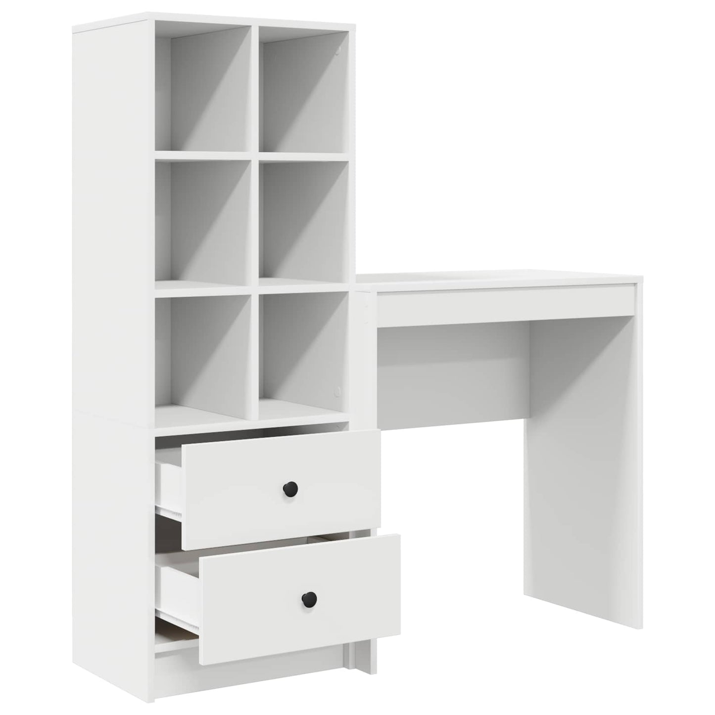 vidaXL Γραφείο Λευκό 115,5 x 40 x 127 εκ 2 τμχ.