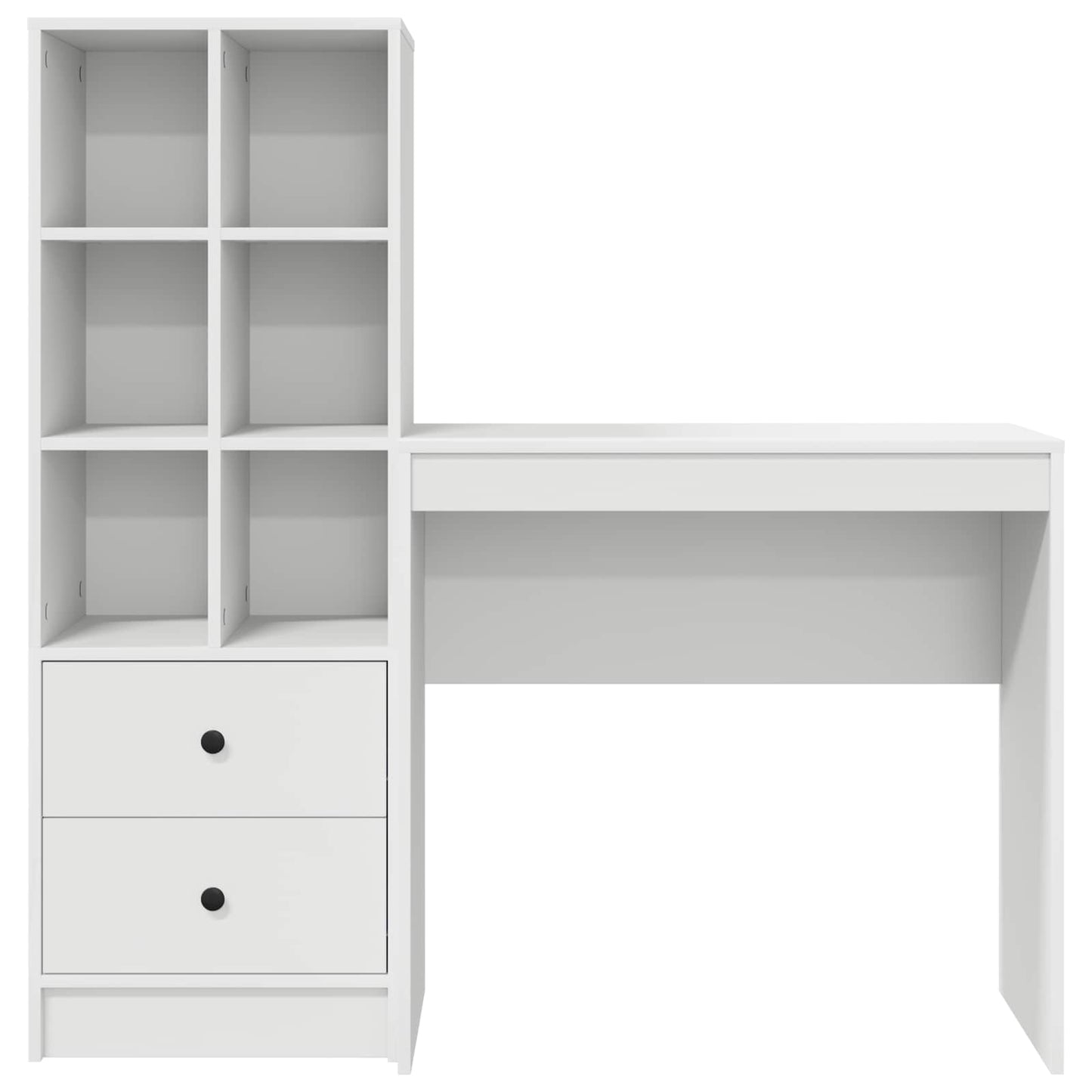 vidaXL Γραφείο Λευκό 125,5 x 40 x 127 εκ 2 τμχ.