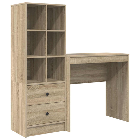 vidaXL Γραφείο Δρύς Sonoma 125,5 x 40 x 127 εκ 2 τμχ.