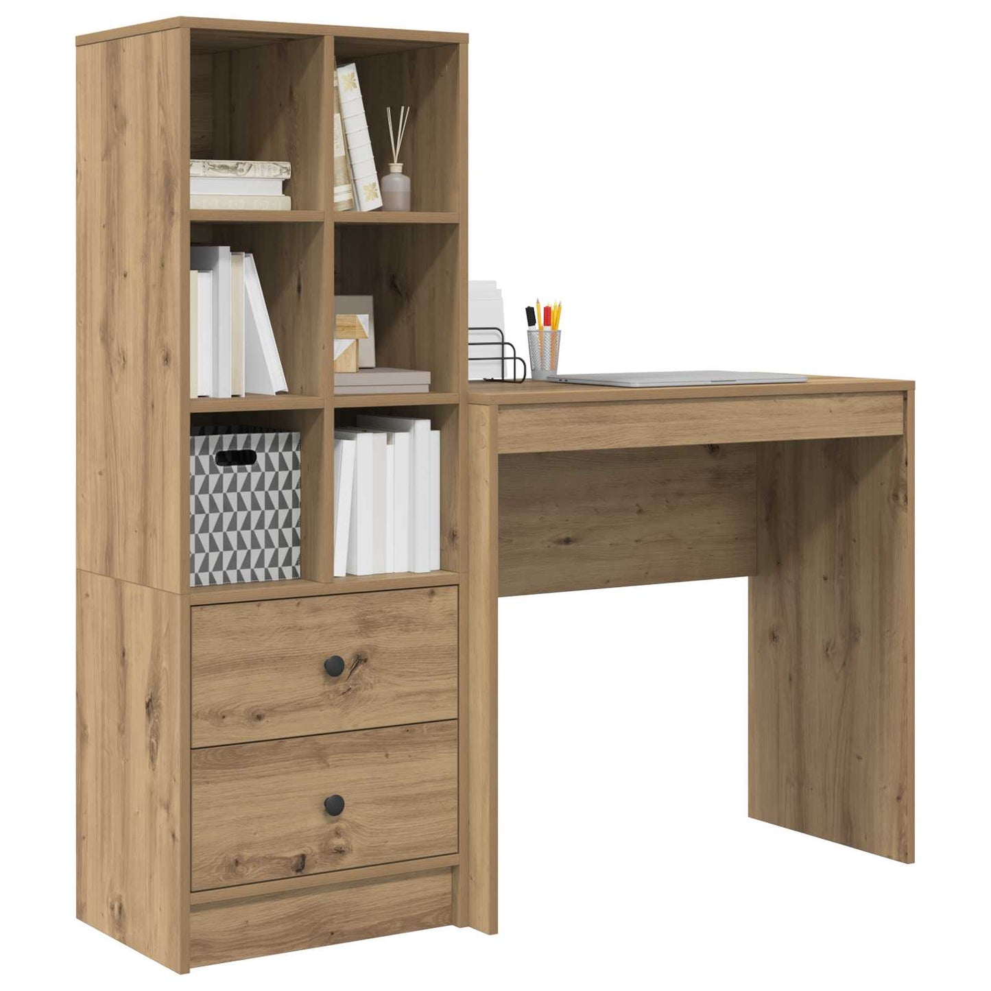 vidaXL Γραφείο Artisan Oak 125,5 x 40 x 127 εκ 2 τμχ.