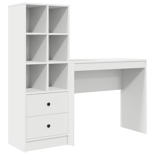 vidaXL Γραφείο Λευκό 135,5 x 40 x 127 εκ 2 τμχ.